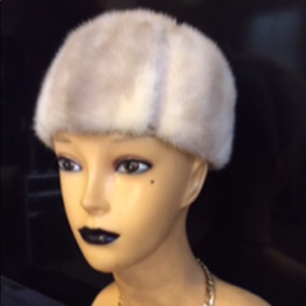 Irene of New York mink fur pill box hat vintage